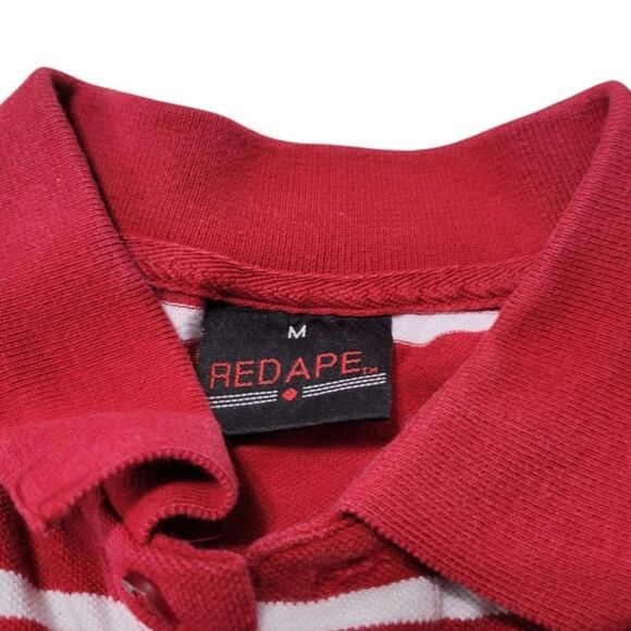 Red Ape Shirt Size Medium Men's Polo Shirt Casual Preppy Rugby Style Embroidered - Picture 7 of 7